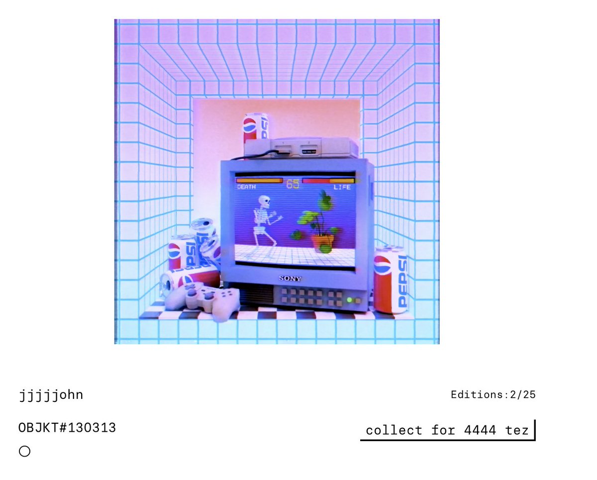 I think this might be a record for a <a href="/jjjjjjjjjjohn/">John Karel</a> edition of 25. Sold this one today for 2900 tezos 🤯🤯🤯🤯