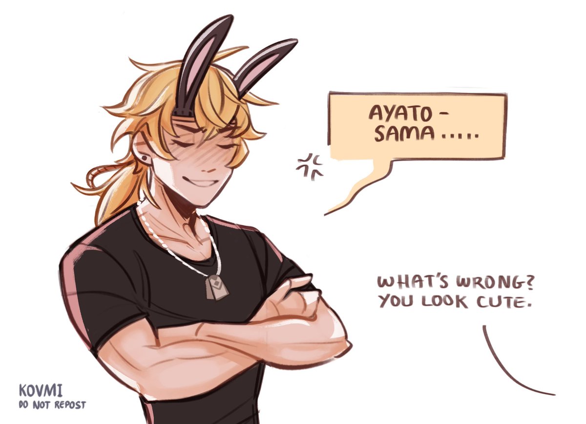 kovmii's tweet photo. ayato stop bullying your retainer
#genshinimpact #原神 #thoma https://t.co/3V1KfGRxco