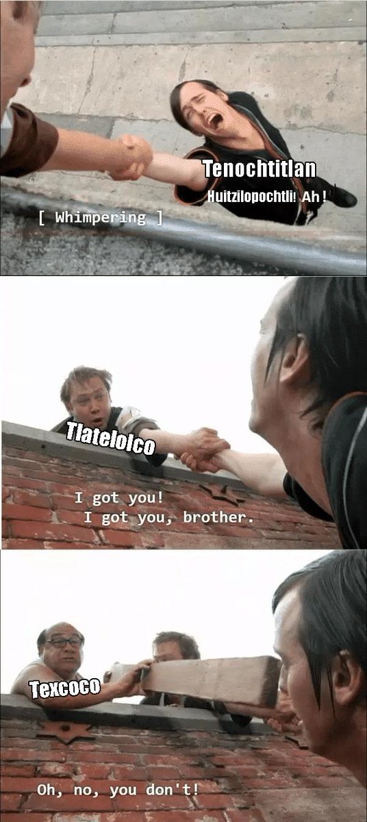 tlatollotl's tweet photo. During the final days of the fall of Tenochtitlan
#memes #mesoamerica #Tenochtitlan #texcoxo #tlatelolco #aztec https://t.co/qAQJVot8yc