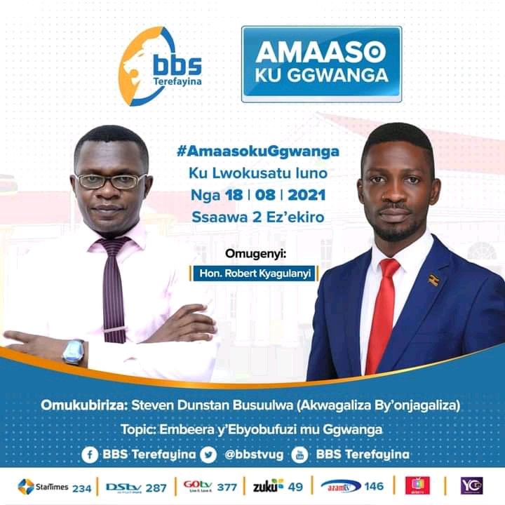 emma_kirabo's tweet photo. Comrades don't miss out tommorow at 8:00pm the legitimate president of the Republic of Uganda Robert kyagulanyi Ssentamu will be live on BBS Telefayina. Don't miss out 🇺🇬🏖️💪👌
# Free Fred lumbuye
#_Free all political prisoners Uganda
#We are Removing A dictator. https://t.co/fKhooImtji