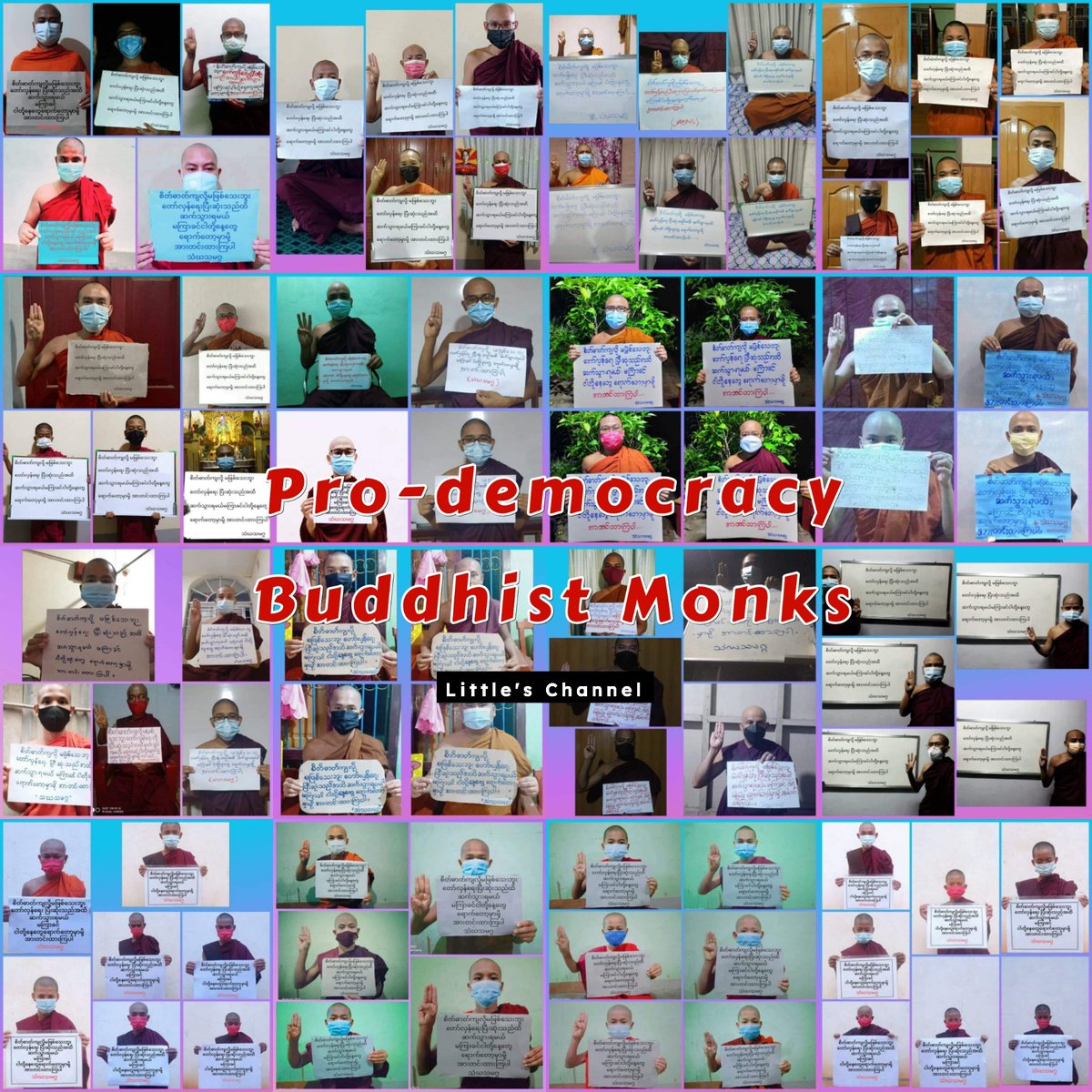 ActivistLittle's tweet photo. Pro-democracy Buddhist Monks across Myanmar staged anti-coup domestic strike as a daily basis.

SIGN THE PETITION FOR NUG
#Aug17Coup 
#WhatsHappeningInMyanmar https://t.co/YXsuHHLoZv