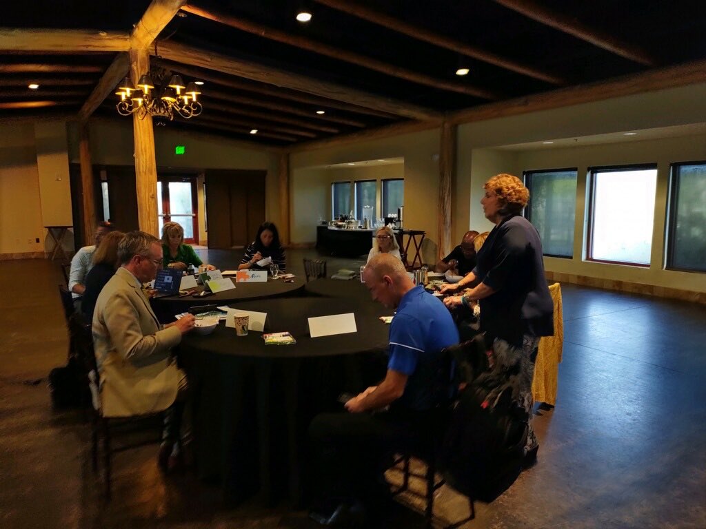 Carol Cook and April Griffin facilitating a Master Board Forum with Hillsborough’s leadership team. ⁦<a href="/FLSchoolBoards/">FLSchoolBoardsAssoc</a>⁩