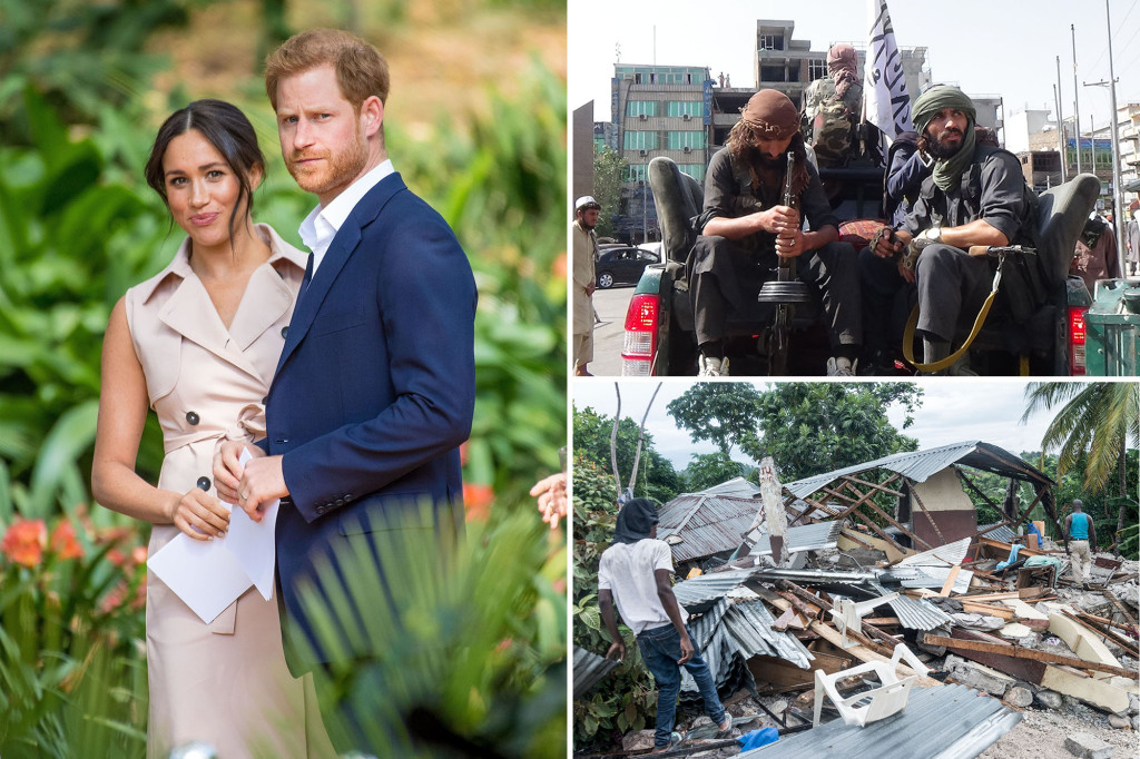 nypost's tweet image. Prince Harry and Meghan Markle 'left speechless' over Taliban takeover trib.al/NF1jyQb