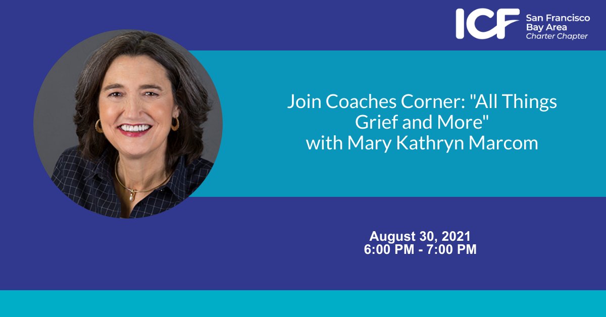 Join us for a Coaches Corner on August 30, hosted by our Membership Director Mary Kathryn Marcom. Get to know other coaches by participating in a lively discussion and feel free to ask any questions you have  to a Grief Coach. To register, please visit buff.ly/3jtOEmO