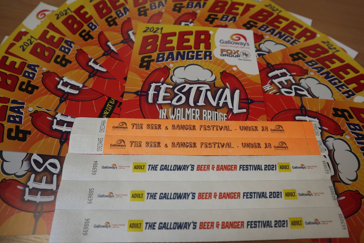 Gallowaysblind's tweet photo. Have you got your wristband for our Beer and Banger Festival in Walmer Bridge this weekend?
You can buy wristbands, at £7.50, on the door, so no need to worry.
But if you want to beat the rush, you can order them via our website: https://t.co/qjXaozcavd and collect on the day! https://t.co/Y2oeeNV4k0