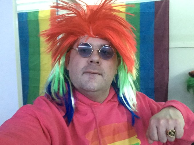 1 pic. I Cloud00a /Steven  Having fun wearing ????????PRIDE rainbow ? wig https://t.co/UA3p2P8SHP https://t