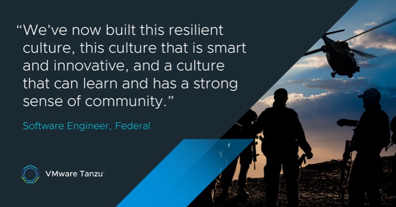 VMwareTanzu's tweet photo. Agencies partner with VMware Tanzu to drive impactful software outcomes for the public sector. Find out how.
