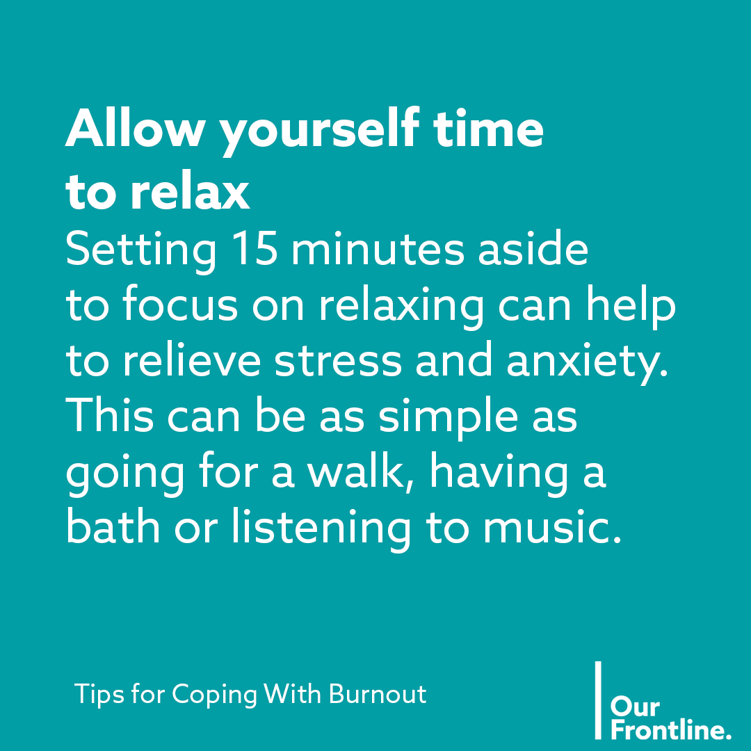 OurFrontlineUK's tweet photo. Your mental health matters and you deserve to feel supported.
It's understandable if you're feeling overwhelmed at work, you're still coping with a lot of pressure. Take a look at these 3 tips for coping with burnout on #ourfrontline ❤️ https://t.co/N9qAnWHILv