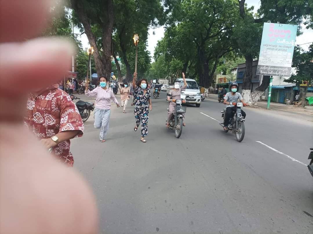 Protest against military dictatorship by never cold-blooded Monywa General Strike SIGN THE PETITION FOR NUG #WhatsHappeningInMyanmar #Aug17Coup