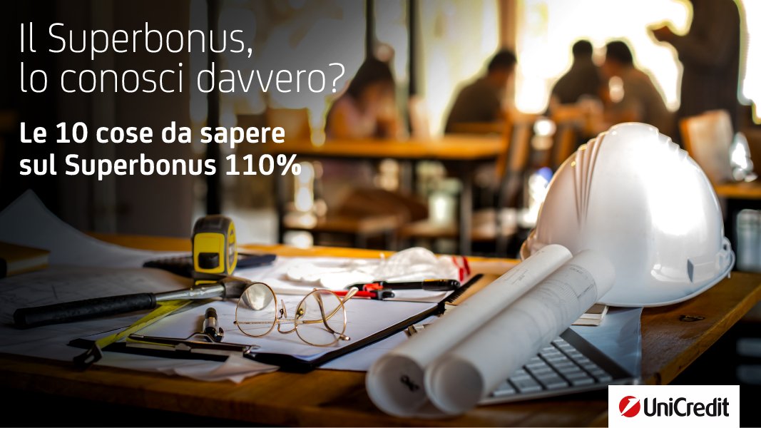 #UniCredit4Education: realizzato con le Associazioni dei consumatori partner, il decalogo Noi&amp;UniCredit “Il Superbonus, lo conosci davvero? Le 10 cose da sapere sul #Superbonus110%” illustra le agevolazioni previste dal #DecretoRilancio. Scopri di più: bit.ly/3g5SlOD.