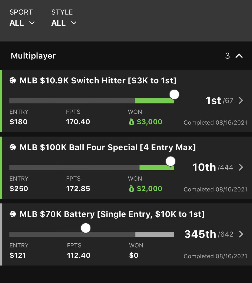 Rod125's tweet image. Haven’t had time for MLB this season, so randomly threw a Reds stack in.

Fun