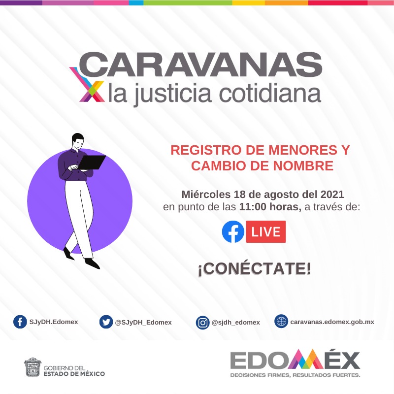 CBTNo2Next's tweet photo. Personal del Registro Civil brindará asesoría en línea en materia de registro de menores y cambio de nombre. Únete a la transmisión en vivo de #CaravanasXLaJusticia en punto de las 11:00 horas, a través del Facebook live de la @SJyDH_Edomex 
@DBT_Edomex https://t.co/F0ViY73fSH