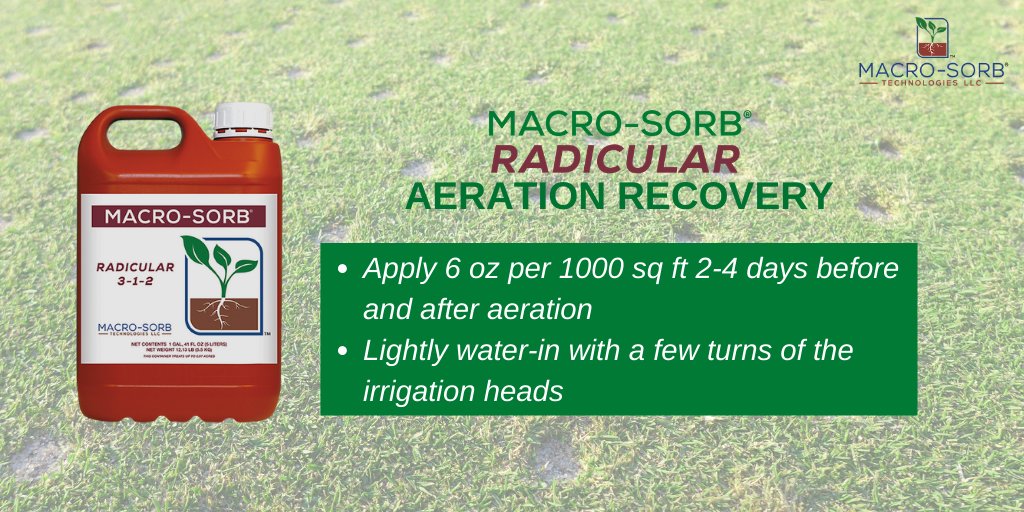 The end of summer is in sight!  Accelerate fall aeration recovery of cool-season greens without high rates of Nitrogen!  Add Macro-Sorb Radicular, Macro-Phite, and Macro-Si to your aeration recovery program! Get the info here:  buff.ly/3bRIneC