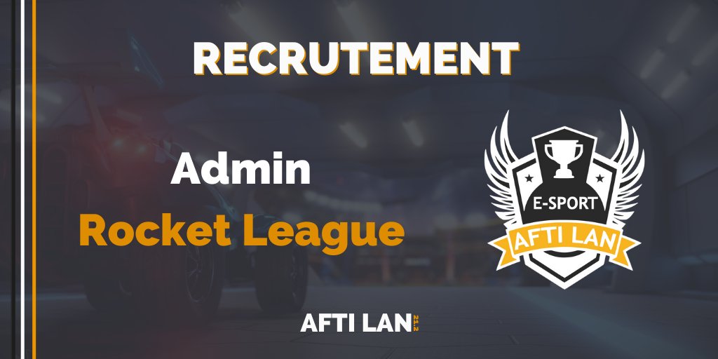 Afti_LAN's tweet photo. [RECRUTEMENT] 🤝

L’équipe Afti-Lan s’agrandît: pour continuer de vous faire vibrer en LAN, nous avons besoin de vous !

Nous sommes à la recherche d’un administrateur Rocket League pour préparer notre prochain évènement 🚙

RT &amp; @ appréciés
(nos DM sont ouverts)

#AftiLan 21.2🏆 https://t.co/uzLDB8PdyP