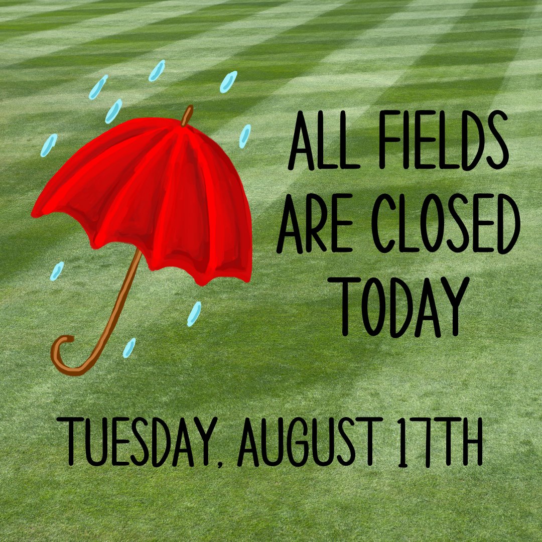 No surprise here... all Spartanburg County fields are closed today, due to this wet weather. #spartanburgparks