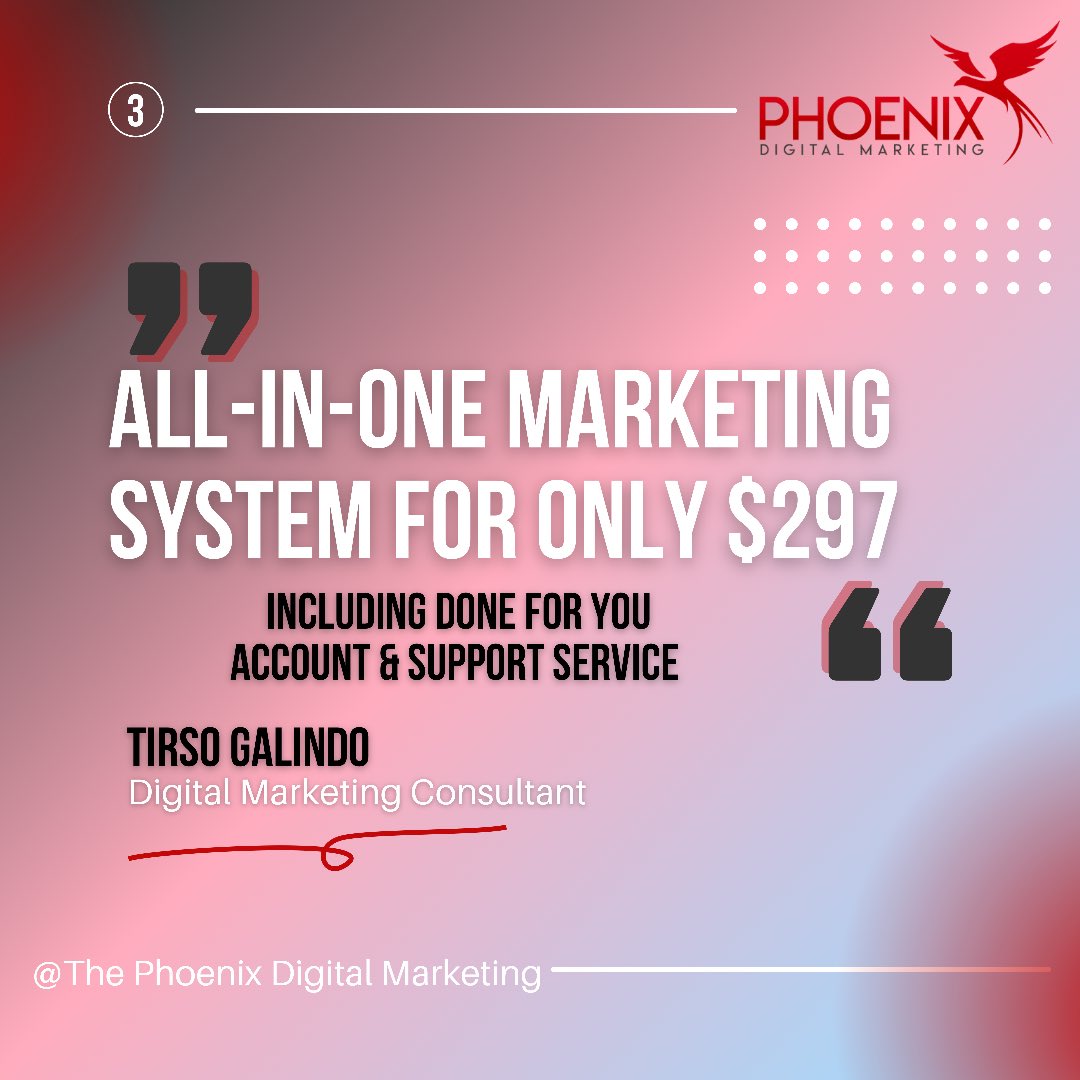 PhoenixDigita17's tweet photo. All in one marketing system for only $297 per month 😱😱🔥🔥 https://t.co/kedkzLhZ8T