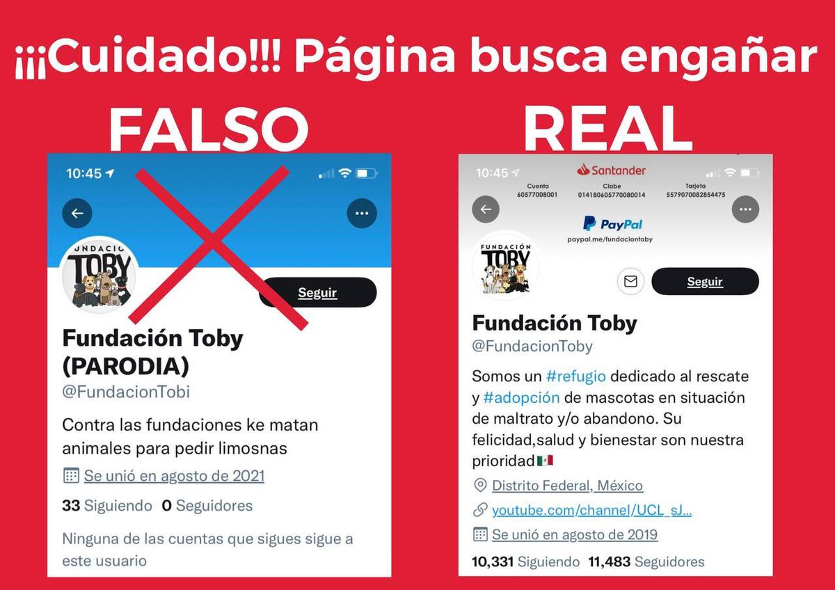 Ojo aquí amigos, esta cuenta está usurpando a <a href="/FundacionToby/">Fundación Toby</a> y acosando a sus miembros. Pedimos su apoyo, para d y b. 

Gracias 🙏🏻❤️