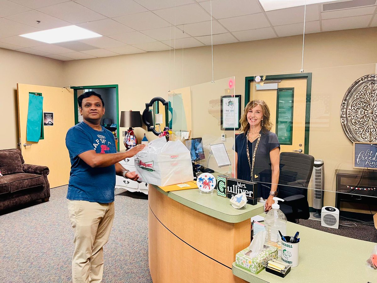 SouthlakeFound's tweet photo. Southlake Foundation says "THANK YOU" to all the wonderful teachers and staff of CISD. You all have done an outstanding job! It's been a bit different this year. Donuts to all the school campuses and administrative building as a token of appreciation. https://t.co/0KE9mm15sn
