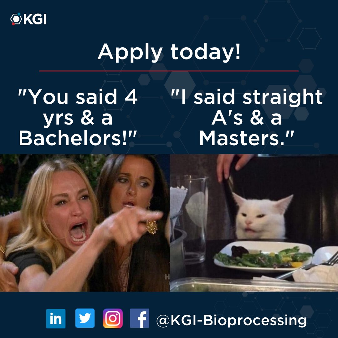 TheKoerisLab's tweet image. Looking for something more after your undergraduate education? Guess the cat is out of the bag because the MEng is just for you.
Come learn more and apply today!
buff.ly/3yrsebI buff.ly/3BbqZzz
#bioprocessing #kgi