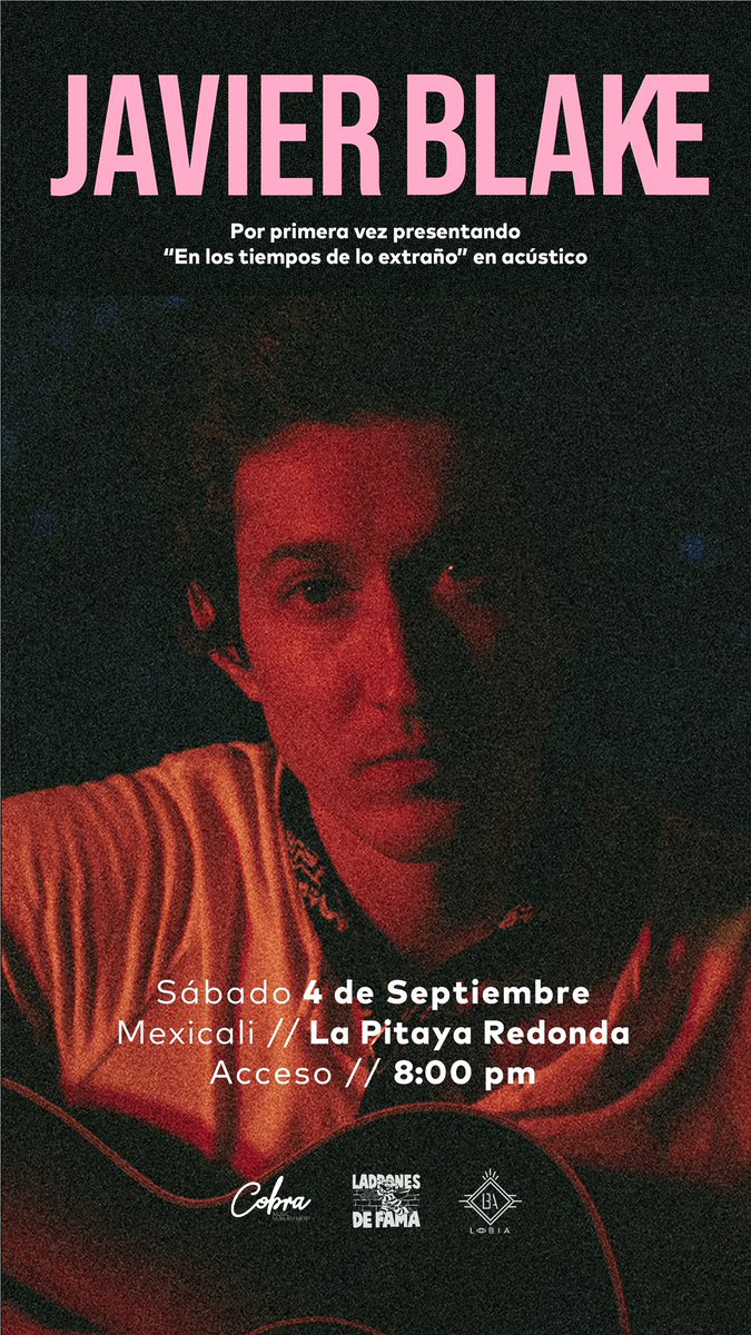 JavierBlake's tweet photo. 🚨 NUEVOS SHOWS 🚨 
4 de septiembre - Mexicali
5 de septiembre - Tecate

Boletos ya a la venta aquí 
👉🏻 https://t.co/ULh37ffnfZ ⚓️ https://t.co/Yz0Wh9FIkl