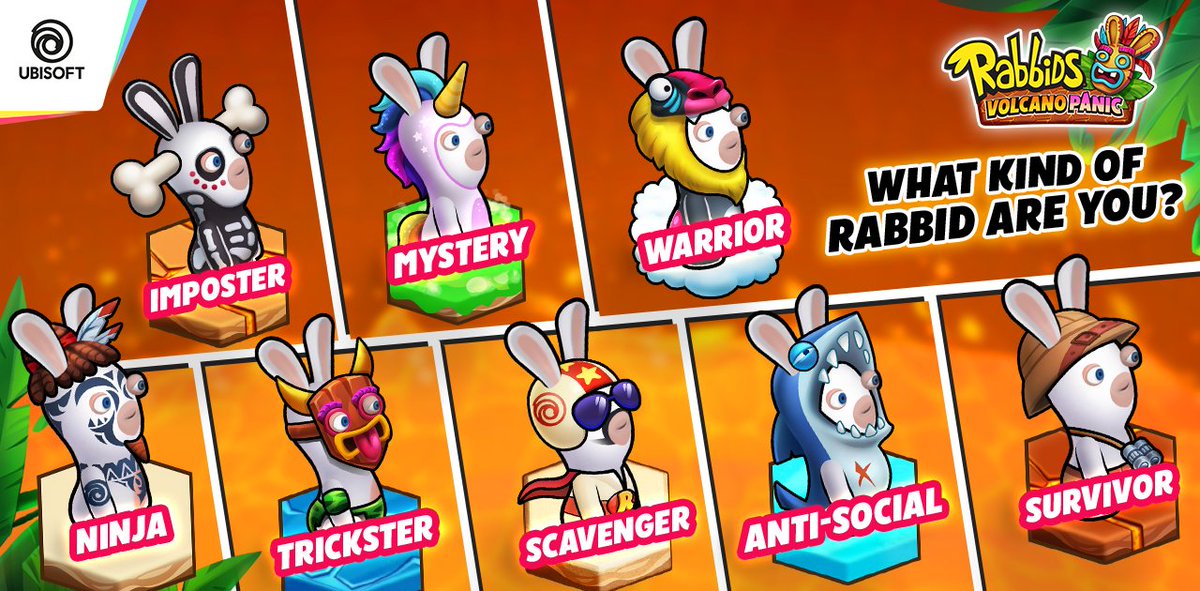 What kind of Rabbid are you? 🤔🐰
Follow Ubisoft Nano for Rabbids Volcano Panic latest news!
facebook.com/ubisoftnano/

Try it on: nano.ubisoft.com/RabbidsVolcano…