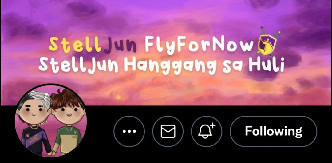 PabStellPH's tweet photo. Happy 25th monthsary, Warriors! 💛💜 Celebrate one last motmot with us with this layout. 

STELLJUN FlyForNow
@SB19Official #SB19 
#STELLJUN #PAUSTELL
@imszmc @stellajero_ https://t.co/hTSOHGL02d