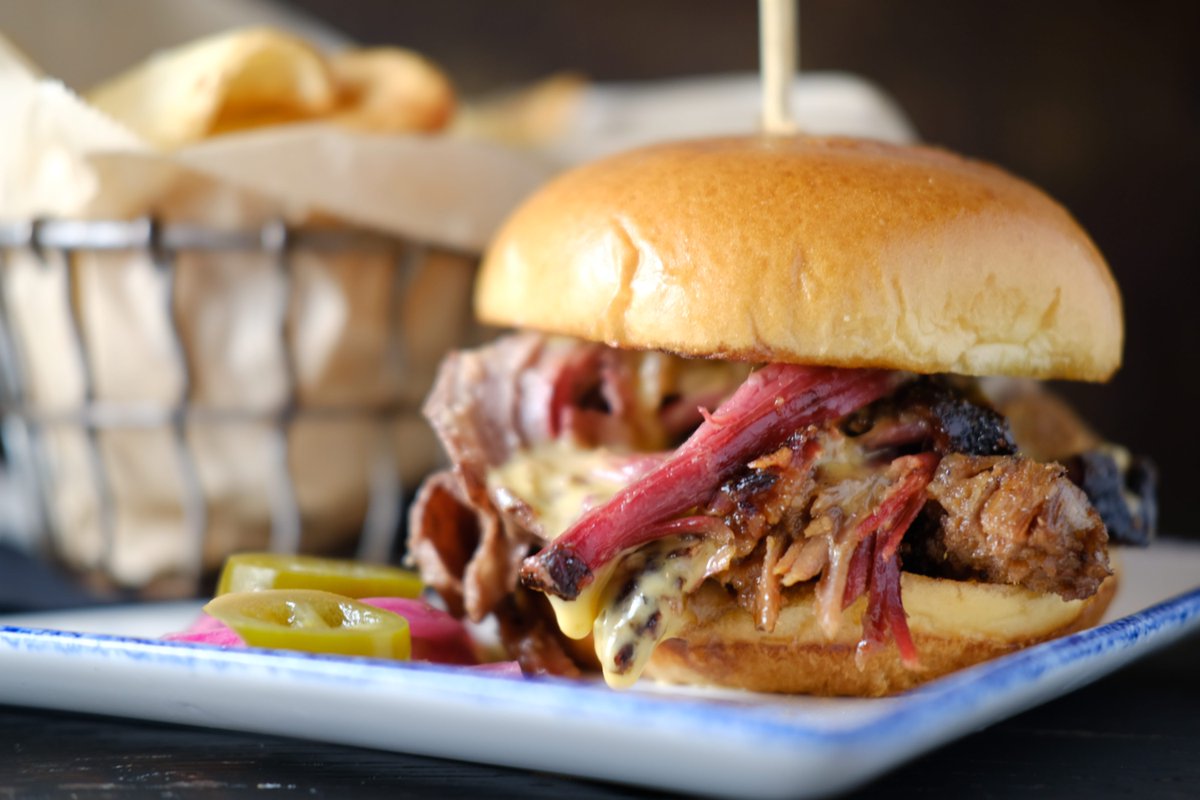DrBBQs's tweet photo. If you don't know what to order on our menu order The Jasper! You won't regret it! 🔥
.
.
.
.
#drbbq #bbq #brisket #sandwich #lunch  #stpete #edgedistrict #nom https://t.co/Z9GNW4KguA