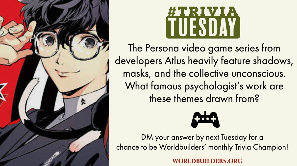 It's Trivia Tuesday! The Persona video game series from developers Atlus heavily feature shadows, masks, and the collective unconscious. What famous psychologist's work are these themes drawn from? Please remember to DM your answers and don't leave in the comments. #triviatuesday