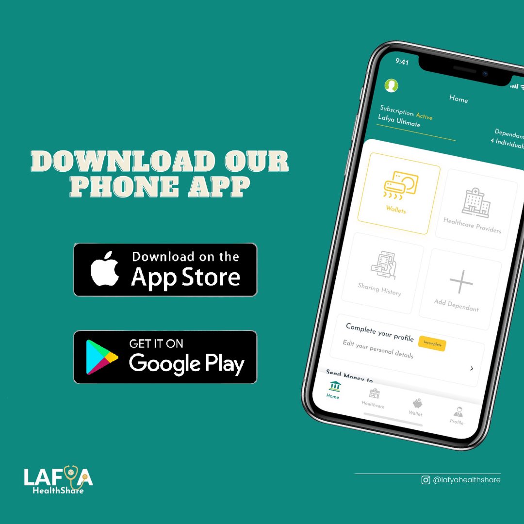 Lafya_'s tweet photo. Hi everyone 

The LAFYA mobile App is live!!!🥳

Lafya Healthshare App is a simple and intuitive platform for the medical community to share their bills with friends, families, colleagues, and other people. 

Visit https://t.co/IYfIzaZa8X to download the app

Freedom loading 💃🏽 https://t.co/0I3gGZj7W8