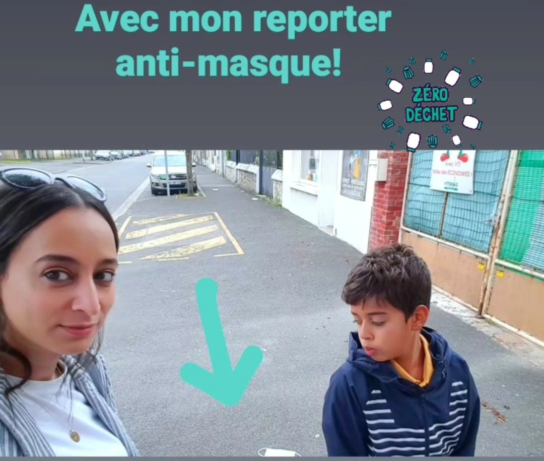 BSirsalane's tweet photo. Avec mon journaliste reporter préféré 💚. 

#masquejetable #pollutionplastique https://t.co/AXxOhSOZck