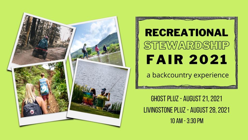 Join <a href="/CowsandFish/">Cows and Fish | Riparian Management Society</a> the 2021 Recreational Stewardship Fair for a fun day to learn about backcountry activities, etiquette, and safety.
Ghost PLUZ (Aug. 21) and Livingstone PLUZ (Aug. 28).

For more information and to register: facebook.com/events/5862304…
