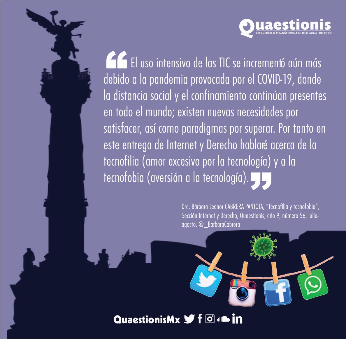_BarbaraCabrera's tweet photo. 📌 Así lo digo en mi artículo «TECNOFILIA Y TECNOFOBIA» 👉 https://t.co/HF3DIuI14o publicado en la Revista @QuaestionisMx

#RevistaQuaestionis #Q56 #ElArteDePensar #9años https://t.co/3Zg79pA9fr
