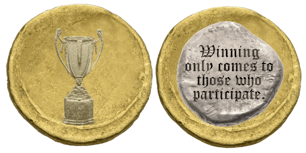 jesslohm's tweet photo. “Something is happening,” Ralph squealed.
Watching intensely, Lily saw the coin slowly morph from the circle of hands to a trophy.
She turned it around and read it to Ralph out loud:
“Winning only comes to those who participate”
https://t.co/M5yS5guTlj
#LilyBowers #chapt15 https://t.co/n1WPNxt3vU