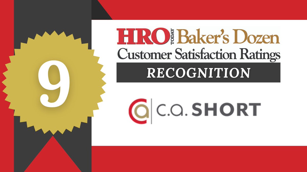 HROToday's tweet photo. #9 overall on the #HROToday Baker’s Dozen #Recognition list is @CAShortCompany! #BakersDozen2021 https://t.co/pUSBlen1bk
