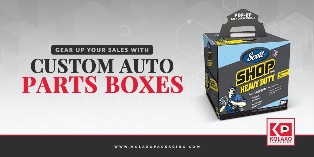 kolaxopackaging's tweet image. Get excellent product presentations with durable, top-grade custom #autopartsboxes. Kolaxo Packaging offers distinctive and attractive auto part #packagingboxes.

Find more designs of the sort here: bit.ly/2W6mCpu

#customautopartsboxes #custompackaging #KolaxoPackaging