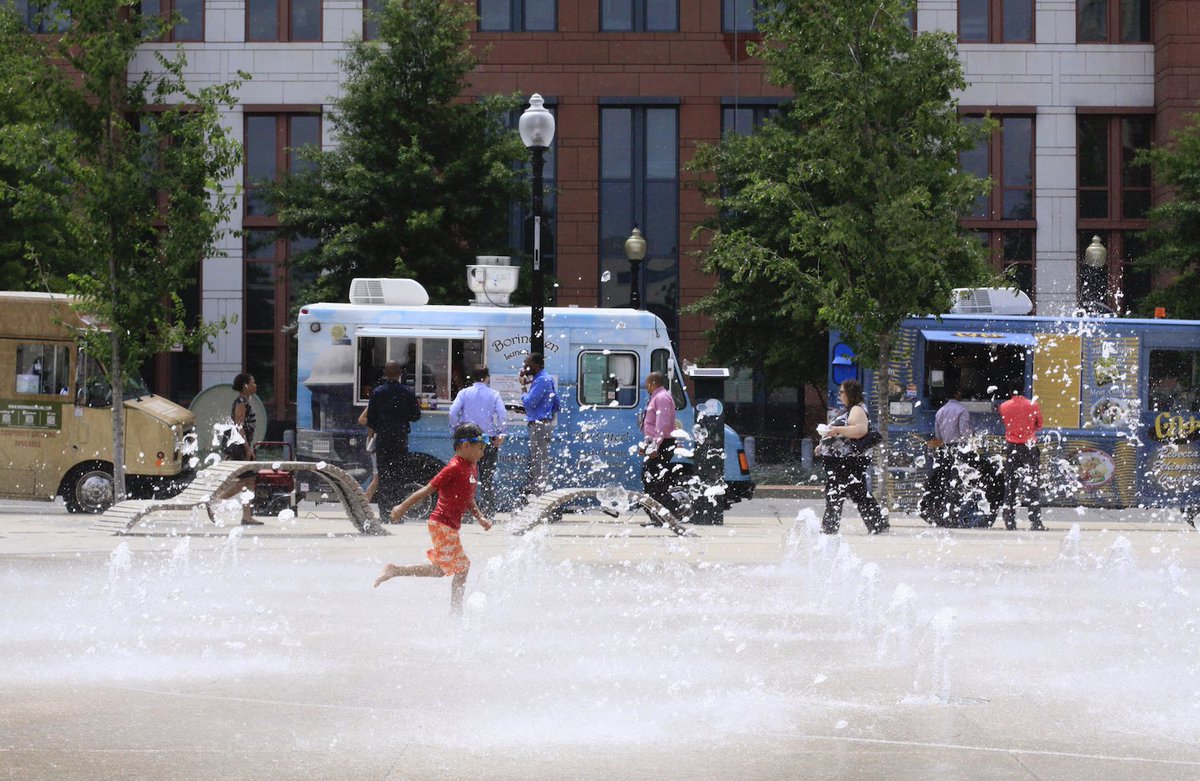 Washington DC’s <a href="/CanalParkDC/">@CanalParkDC</a>, which was previously a parking lot, is both <a href="/SITEScertified/">The Sustainable SITES Initiative</a> and #LEED certified. It saves 886K gallons of potable water each year by meeting 88% of the park’s water needs through stormwater reuse! bit.ly/3gbmaxc