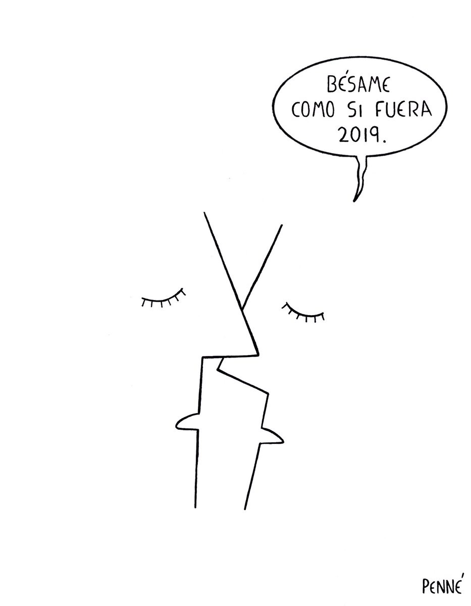 Cartón: beso.