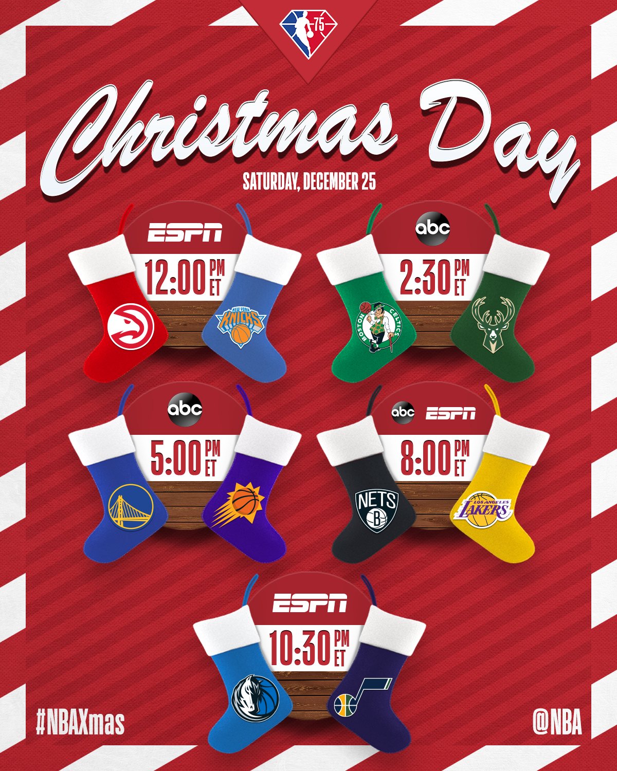 Five Christmas Day Games Highlight Start of 2020-21 NBA Season