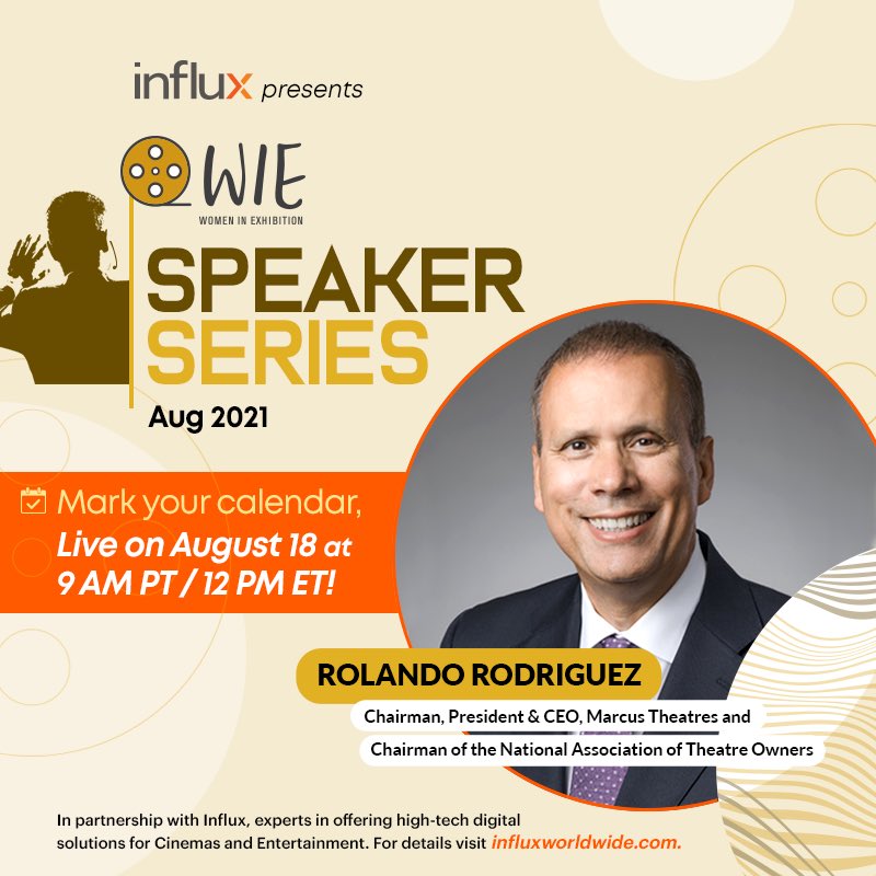 ExhibitionWomen's tweet photo. In under 24 hours, listen to Rolando Rodriguez, President and CEO of @Marcus_Theatres and Chairman of the @NATOcinemas, a transformational leader with over 30 years experience in retail and entertainment, address us, #WomeninExhibition. https://t.co/G1LTJqco0v