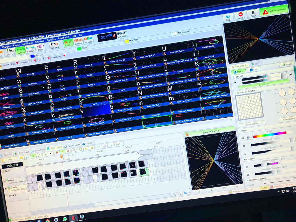 BeamOnEvents's tweet image. Programming some new laser shows for the upcoming party’s. #pangolin #laserdesigns #quickshow #laser #rgb