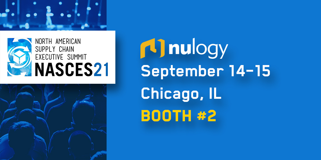 If you're attending #NASCES21 (hosted by <a href="/EP_NASCES/">NASCES by Executive Platforms</a>) in Chicago from September 14 to 15, come by Booth No. 2 and say hello to our Nulogite team members!

#digitalsupplychain #supplychain #supplychainmanagement