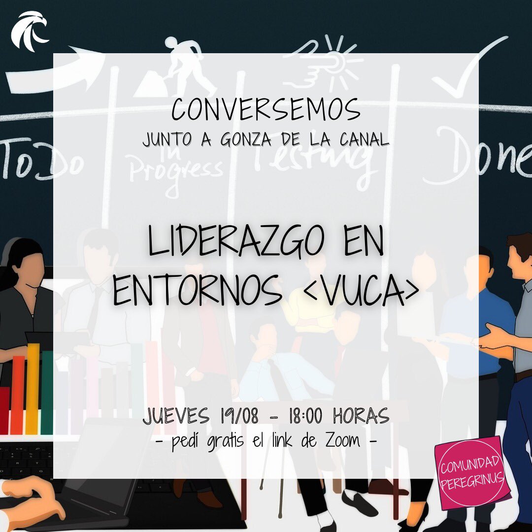 Gonza de la Canal (<a href="/El_zorro_Z/">Gonzalo de la Canal</a>) nos invita a conversar sobre liderazgo en entornos VUCA, y en base a su experiencia nos va a compartir la siguiente consigna: 3 cosas que un líder NO debe hacer en un entorno VUCA.

👉🏻 ¿Te sumas?
👉🏻 Pedí gratis en link de zoom

#vuca #seamosagile