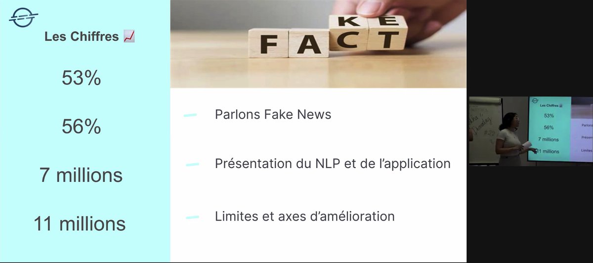[JEDHA Demoday 22] Détection de #fakenews grâce au #NLP > venez découvrir les projets #data de nos élèves #Lyonnais sur #YouTube en #live : bit.ly/37R75fC
#DataScience #IA #Realnews #IAschool #dataschool #demodays #projetdata
