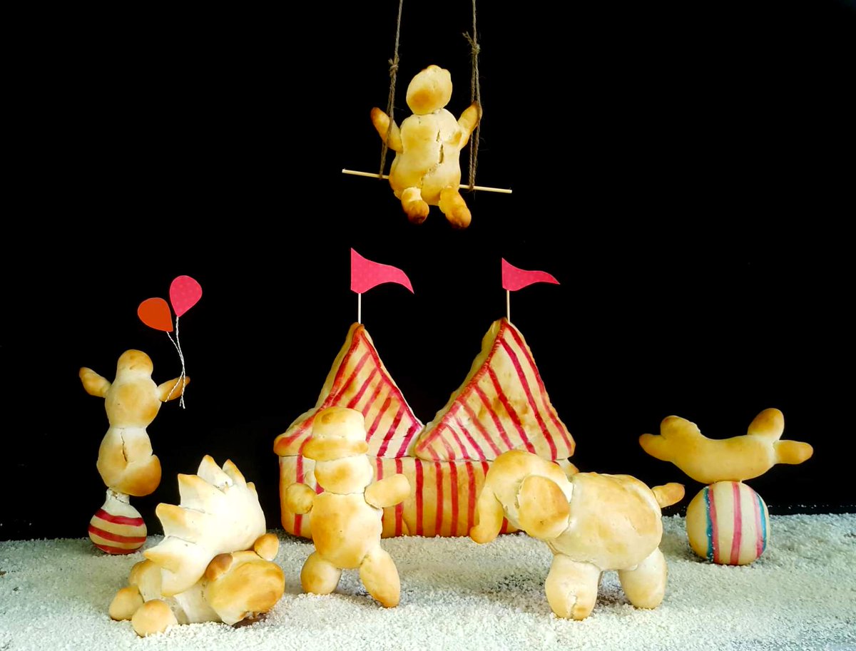 GISHPantheon's tweet photo. 43. The Roman poet Juvenal once said, โThe Two things only the people anxiously desire are bread and circuses.โ Weโd hate to disappoint the masses: Bake a big top circus (including performers and animals!) all out of bread. #GISH #item43 https://t.co/1Sh82hj1Ax