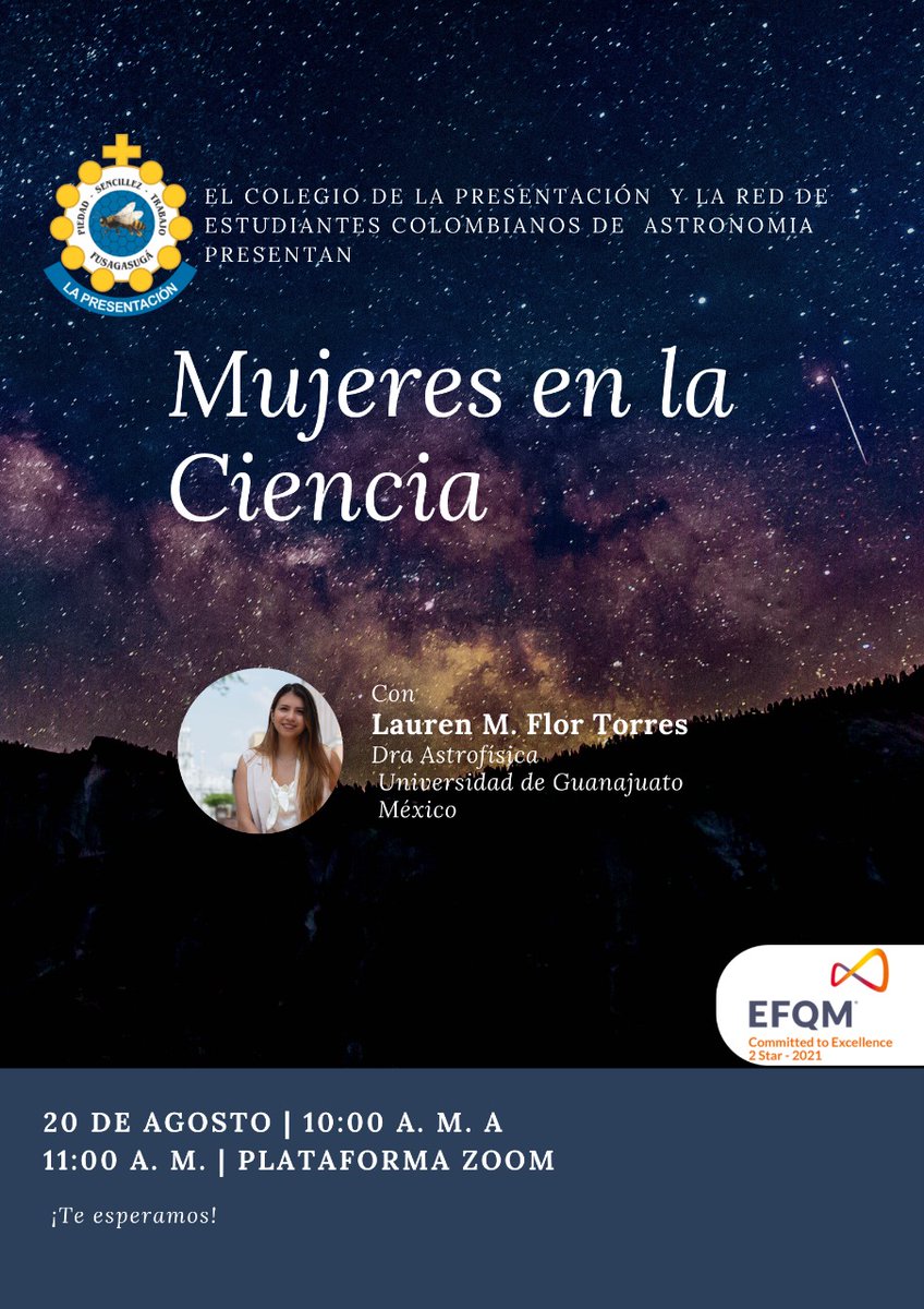 colprefusa's tweet photo. El Colegio de la Presentación y la red de estudiantes de astronomía presentan: Mujeres en la Ciencia. https://t.co/evnxcbvinB