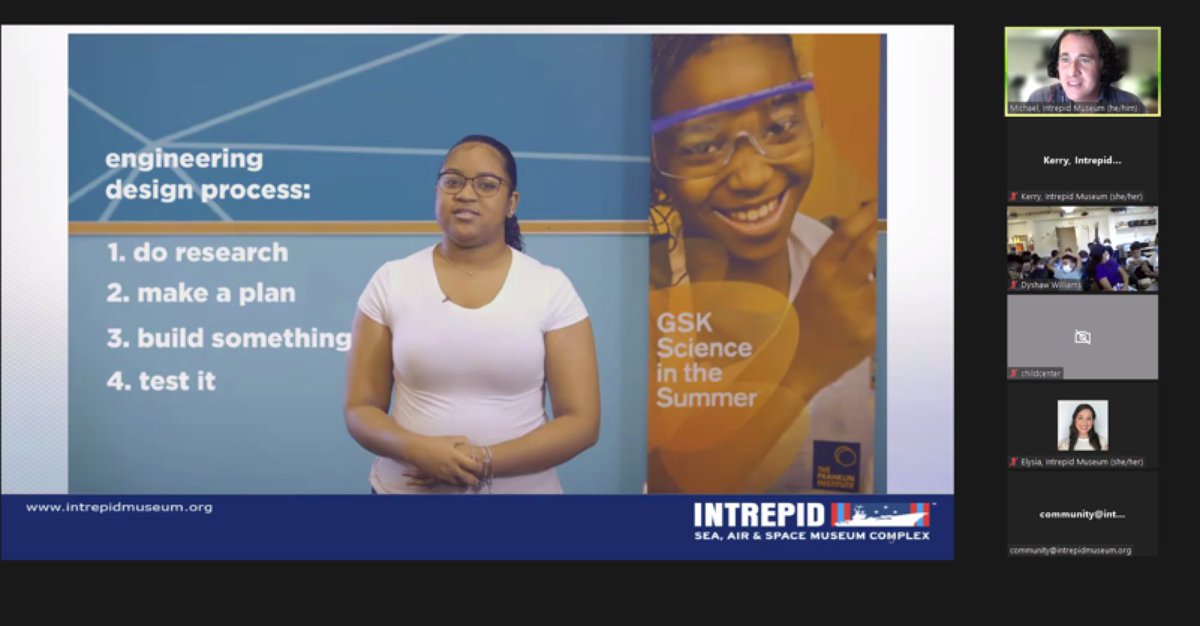 IntrepidMuseum's tweet photo. The #IntrepidMuseum is excited to work with @NYCYouth and @NYCDHS sites around the City to help children discover real-life applications of electrical engineering and structural engineering! Thanks to #GSKUS #ScienceintheSummer program for making this program possible! https://t.co/PlEEydakdJ