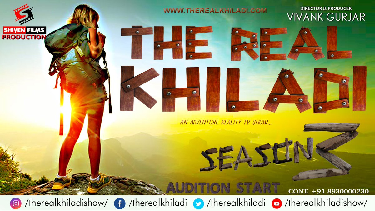 therealkhiladi's tweet photo. Welcome to a tv reality show THE REAL KHILADI SEASON 3. Do you want participate in this show as a contestant. For any details connect with our WhatsApp no 8930000230. https://t.co/B1GNuImg8H