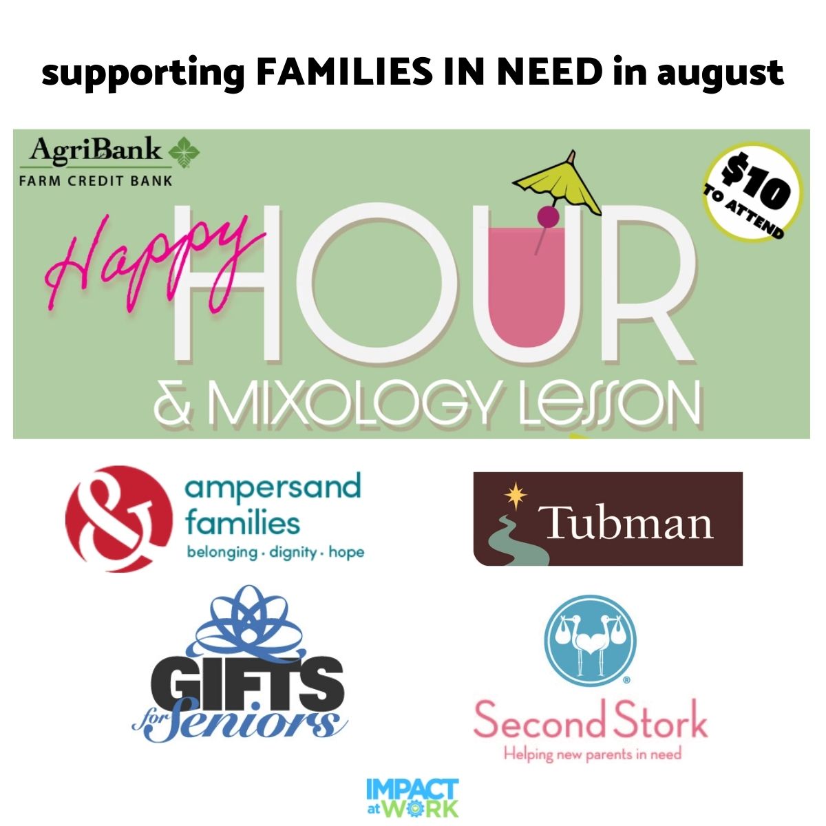 impactatworkmn's tweet photo. AgriBank is supporting families in need in August and to fundraise for the nonprofits they are hosting a virtual happy hour.  FUN for a GREAT CAUSE!!  
@impactatworkmn
 @Agribank_FCB
 @Amperfamilies
 @seniorgiftstc
 @tubmanmn
 @secondstork
#AgriBankCaresAboutFamilies https://t.co/EcxOkZOb8B