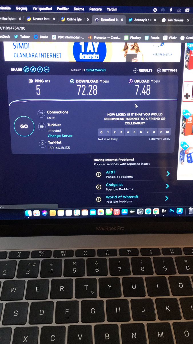 telatyondem's tweet photo. Teşekkürler @TurkNet 6 mb zar zor gören interneti daha pahalıya satan @Turkcell @SuperYardim utansın! https://t.co/TnenKQ6jyy