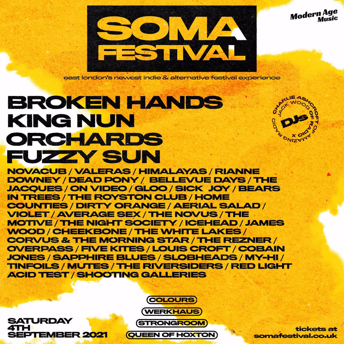 💥 FINAL LINEUP! 💥 We’ve added Fuzzy Sun, Rianne Downey, The Jacques & more to Soma Festival! 4th Sep, East London 👉 somafestival.co.uk